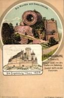 ** T2 Thann, Tann; Engelsburg, Ruinen / Castle Ruins, Litho - Ohne Zuordnung