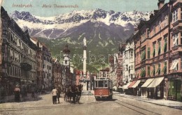 T2/T3 Innsbruck, Maria Theresien Strasse / Street, Tram, Statue (EK) - Sin Clasificación