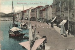 ** T2/T3 Mali Losinj, Lussinpiccolo; Riva Arciduca Ferdinando / Port, Ships, Pharmacy (EK) - Non Classés