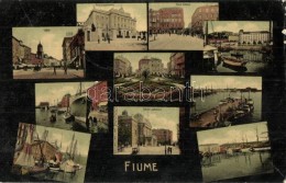 ** T2/T3 Fiume, Rijeka; Korzó, KikötÅ‘, Színház / Corso, Port, Theatre, Multi-view... - Unclassified