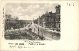 * T2/T3 Eszék, Osijek, Esseg; Kapucinus Utca, Villamos / Street, Tram (fa) - Non Classés