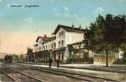 T2 Trencsén, Trencín; Vasútállomás, GÅ‘zmozdony / Railway Station, Locomotive - Ohne Zuordnung