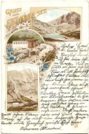 T4 1897 Tátra, Vysoké Tatry; Felkai Tó, Schleiserhaus Am Felkaer See / Lake, Mountains, M.... - Ohne Zuordnung
