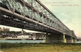 * T2/T3 Pozsony, Pressburg, Bratislava; Ferenc József Híd, Hátoldalon  / Railway Bridge (Rb) - Zonder Classificatie