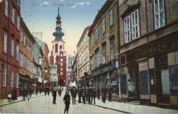 T2/T3 Pozsony, Pressburg, Bratislava; Mihály Kapu Utca, H. Wimmer üzlete / Street, Shop (kopott Sarok /... - Ohne Zuordnung