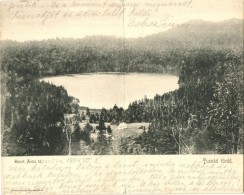 T2 TusnádfürdÅ‘, Szent Anna Tó, Brunner Lajos Panorámalapja / Lake, Panoramacard - Unclassified