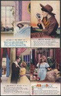 ** 4 Db RÉGI Romantikus Képeslap / 4 Old Romantic Postcards; Bamforth & Co. Songs Series - Unclassified