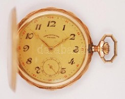 Chronometre Tegra DuplafedelÅ±, 14 Karátos Arany Zsebóra. Jelzett Tokkal, MÅ±ködÅ‘ Szerkezettel,... - Autres & Non Classés
