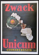 1979 Zwack Unicum - GyomorerÅ‘sítÅ‘, Reprint Plakát, 34x24 Cm - Non Classés
