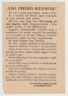 1956 'Nagy Imrében Bizodalmunk!', Forradalmi Röplap - Ohne Zuordnung