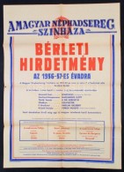 1956 A Magyar Néphadsereg Színházának Bérleti Hirdetménye Az 1956-1957-es... - Unclassified
