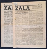 1947 Nagykanizsa, A Zala CímÅ± újság 52. évfolyamának 19. és 163.... - Unclassified