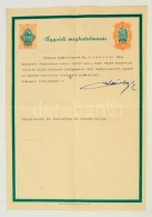 1946 2 Db ügyvédi Meghatalmazás Okmánybélyeggel, Az Egyik Biankó - Ohne Zuordnung