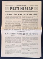 1938 A Pesti Hírlap Rendkívüli Melléklete A Hazatért Magyar FelvidékrÅ‘l,... - Non Classés