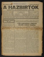 1936 A Házbirtok A Háztulajdonosok Lapja XXIII. évfolyamának 10. Száma - Unclassified