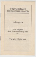 1935 Internationaler Fernschaubund, Satzungen, Die Regeln Des Fernschachspiels, Turnier-Ordnung, 12p - Sin Clasificación