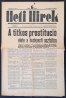 1934 A Heti Hírek VII. évfolyamának 27-28. Száma, Címlapon A Titkos... - Sin Clasificación