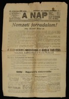 1919 A Nap C. újság November 1-i Száma Az Å‘szirózsás Forradalom... - Ohne Zuordnung