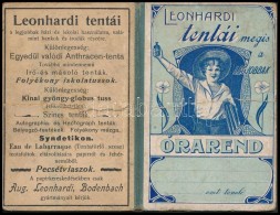 Cca 1910 Leonhardi Tentái Szecessziós, Reklámos órarend Füzet. Kitöltetlen... - Ohne Zuordnung