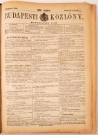 1908 A Budapesti Közlöny Hivatalos Lap Novemberi és Decemberi Számai Bekötve,... - Ohne Zuordnung