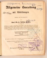 1855 Allgemeine Bauzeitung Mit Abbildungen. Hrsg. C. F. L. Förster. Osztrák-Magyar Monarchia Egyik... - Zonder Classificatie