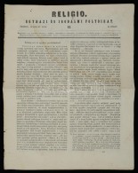 1854 A Religio Egyházi és Irodalmi Folyóirat 2. Félév 12. Lapszáma - Non Classificati