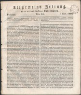 1821 Allgemeine Zeitung Nr. 310. Szignettával - Zonder Classificatie