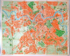 1959 Nuovissima Pianta Di Roma, New Plan Of Rome, Térkép,  Enrico Verdesi, 99x70cm - Otros & Sin Clasificación