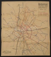 1957 Budapest Közlekedési Térképe, 1:50000, A FÅ‘városi Villamosvasút... - Other & Unclassified