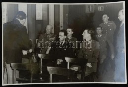 Cca 1940 Horthysta Tisztek, Közöttük Béldy Alajos Tábornok 18x13 Cm - Sonstige & Ohne Zuordnung