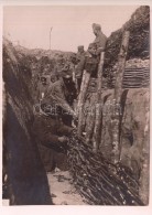 Cca 1914-1918 Lövészárok építés, I. Világháború, 15x11... - Sonstige & Ohne Zuordnung