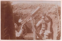 Cca 1914-1918 Schwarzlose M1907/12 Géppuska és KezelÅ‘személyzete, I.... - Other & Unclassified