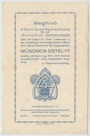 1931 Meghívó A Szent József Egyházközség 221. Sz. 'Anonymus'... - Scouting