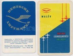 1959 MALÉV és Lufthansa Reklámos Kártyanaptár - Publicidad