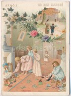 Cca 1910 Au Bon Marché, Francia Litho Reklám Kártya Kétoldalas Grafikával,... - Werbung