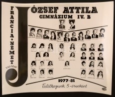 1981 Budapest, József Attila Gimnázium Tanári Kara és VégzÅ‘s... - Altri & Non Classificati