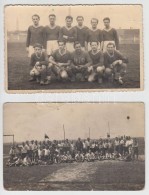 Cca 1920-1950 Futballcsapatok, 2 Db Fotólap, 8,5x13,5 Cm - Andere & Zonder Classificatie