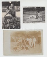 Cca 1920-1945 Strandélet, 3 Db Fotó, 6x8 és 9x14 Cm Között - Andere & Zonder Classificatie