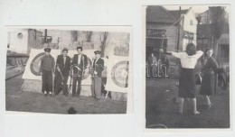 Cca 1940-1950 Íjászat, 2 Db Fotó, 6x9 Cm - Sonstige & Ohne Zuordnung