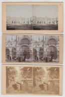 Cca 1880-1900 11 Db Sztereofotó, Kartonra Ragasztva, Köztük Róma, Milánó... - Sonstige & Ohne Zuordnung