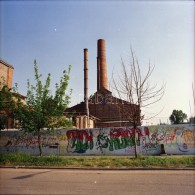 1992 Budapest, Óbuda, Grafitik A Gyárak Falán, 13 Db Vintage Negatív, 6x6 Cm - Otros & Sin Clasificación