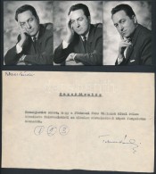 Cca 1965 Tekeres Sándor (?-?) Színész 3 Db Portré Fotója és A... - Autres & Non Classés