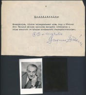 Cca 1965 Greguss Zoltán (1904-1986) SzínmÅ±vész Portréja, A Felvétel... - Sonstige & Ohne Zuordnung