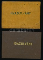 1956-1968 2 Db Igazolvány A Corvin Nagyáruház OsztályvezetÅ‘je Részére - Non Classés