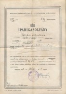 1949 Bp., Iparigazolvány Gombáthúzó Részére, Vászonra... - Unclassified