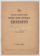 1939 Budapesti Elemi Népiskolai értesítÅ‘ - Ohne Zuordnung