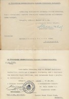 1938-1939 Az Értelmiségi Munkanélküliség Ügyeinek Miniszteri Biztosa 2 Db... - Ohne Zuordnung