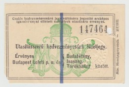 1932 Budapest-Budatétény, Isaszeg, Törökbálint Vonalra érvényes... - Ohne Zuordnung