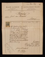1911 Mahr Sándor Pozsonyi KÅ‘faragómester Fejléces Számlája - Ohne Zuordnung