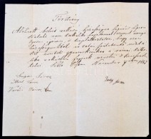 1857 Nyilatkozat, Hogy Katolikus-helvét Házasságból SzületendÅ‘ Gyermekeket A... - Ohne Zuordnung